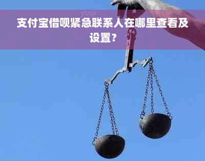 支付宝借呗紧急联系人在哪里查看及设置？