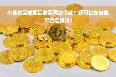 小象优品逾期后能否再次借款？还可以在其他平台借钱吗？