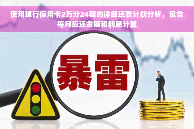 使用建行信用卡2万分24期的详细还款计划分析，包含每月应还金额和利息计算