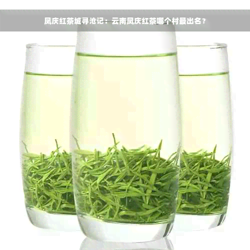 凤庆红茶城寻沧记：云南凤庆红茶哪个村最出名？