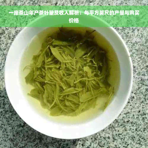 一座茶山年产茶叶量及收入解析：每平方英尺的产量与购买价格