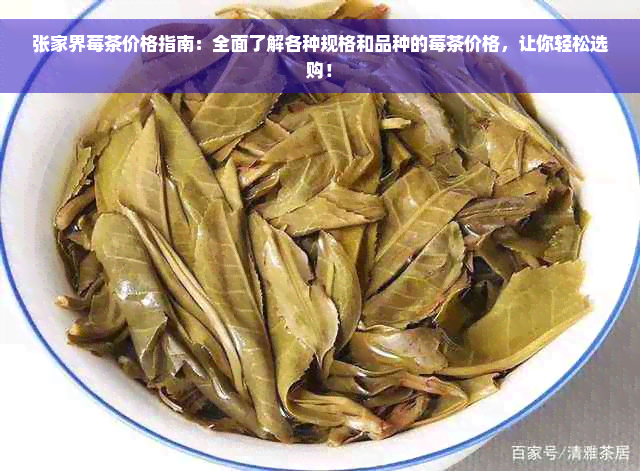 张家界莓茶价格指南：全面了解各种规格和品种的莓茶价格，让你轻松选购！