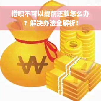 借呗不可以提前还款怎么办？解决办法全解析！