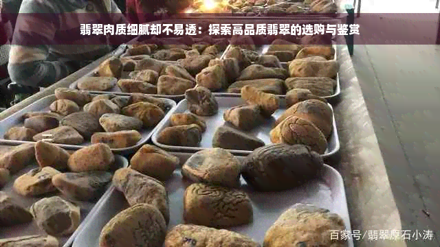 翡翠肉质细腻却不易透：探索高品质翡翠的选购与鉴赏