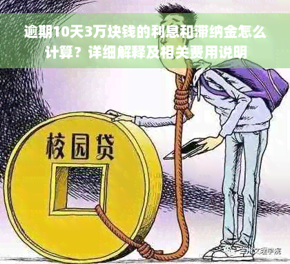 逾期10天3万块钱的利息和滞纳金怎么计算？详细解释及相关费用说明