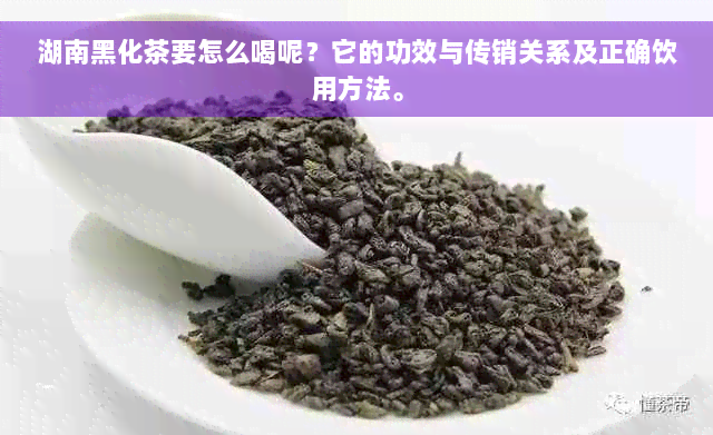 湖南黑化茶要怎么喝呢？它的功效与传销关系及正确饮用方法。