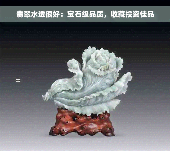 翡翠水透很好：宝石级品质，收藏投资佳品