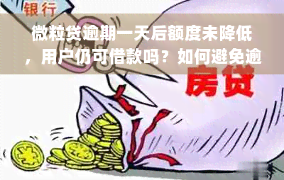 微粒贷逾期一天后额度未降低，用户仍可借款吗？如何避免逾期影响？