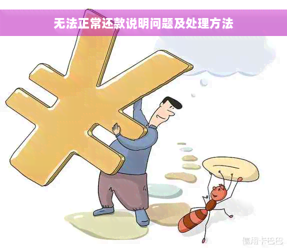 无法正常还款说明问题及处理方法