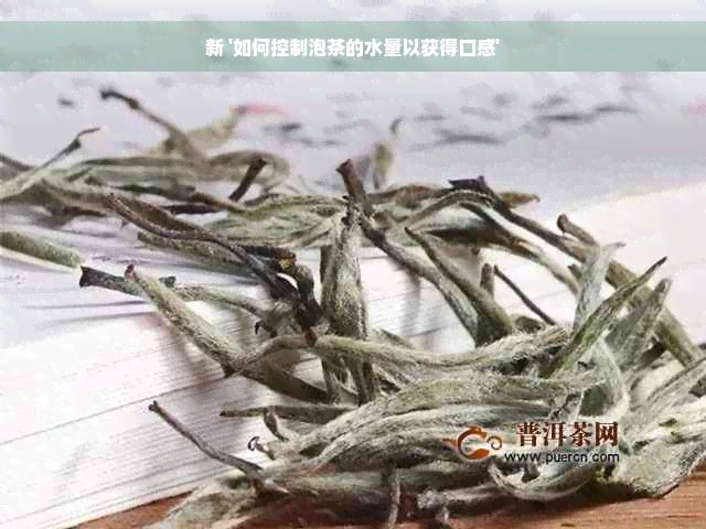 新 '如何控制泡茶的水量以获得口感'