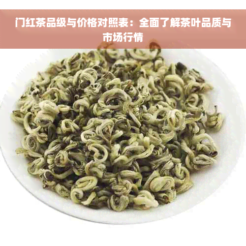 门红茶品级与价格对照表：全面了解茶叶品质与市场行情