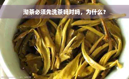 沏茶必须先洗茶吗对吗，为什么？