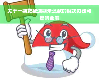 关于一期贷款逾期未还款的解决办法和影响全解