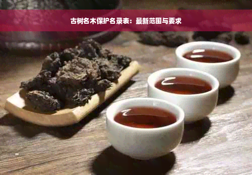 古树名木保护名录表：最新范围与要求