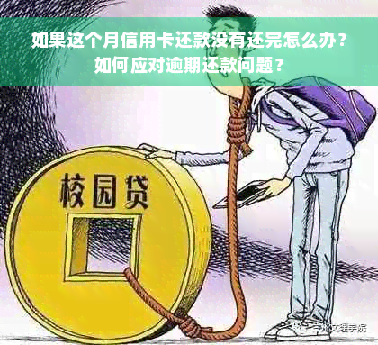 如果这个月信用卡还款没有还完怎么办？如何应对逾期还款问题？