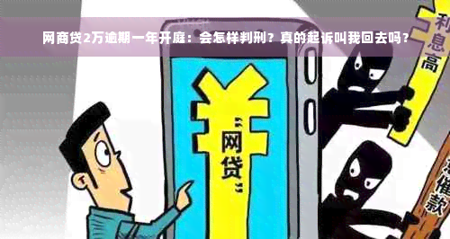 网商贷2万逾期一年开庭：会怎样判刑？真的起诉叫我回去吗？