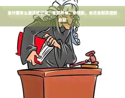 来分期怎么查还款记录，全部账单，总借款，未还金额及借款总额