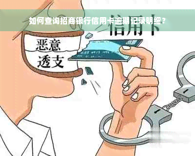 如何查询招商银行信用卡逾期记录明细？