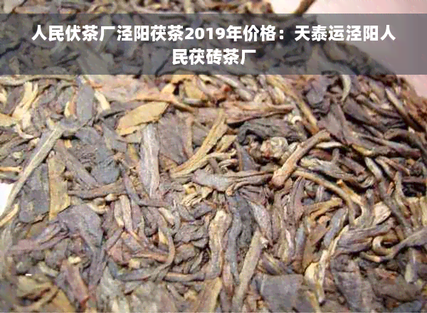 人民伏茶厂泾阳茯茶2019年价格：天泰运泾阳人民茯砖茶厂