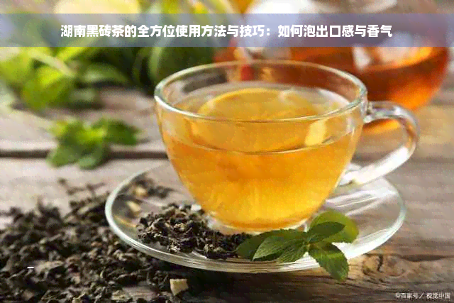 湖南黑砖茶的全方位使用方法与技巧：如何泡出口感与香气