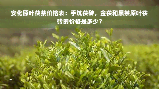 安化原叶茯茶价格表：手筑茯砖，金茯和黑茶原叶茯砖的价格是多少？