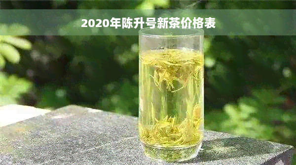 2020年陈升号新茶价格表