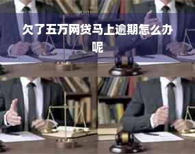 欠了五万网贷马上逾期怎么办呢