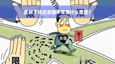 还款了代还总额不变是什么意思？