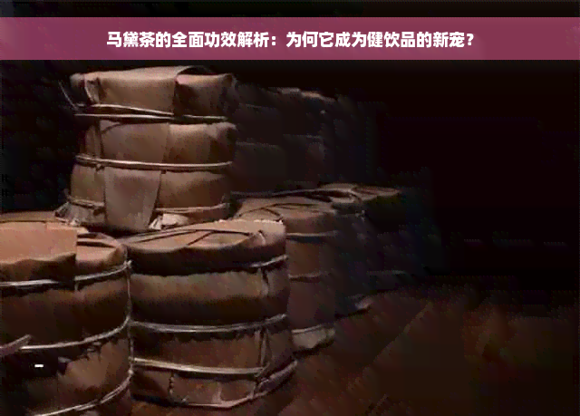 马黛茶的全面功效解析：为何它成为健饮品的新宠？