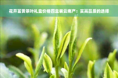 花开富贵茶叶礼盒价格四盒装云南产：实高品质的选择