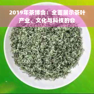 2019年茶博会：全面展示茶叶产业、文化与科技的会