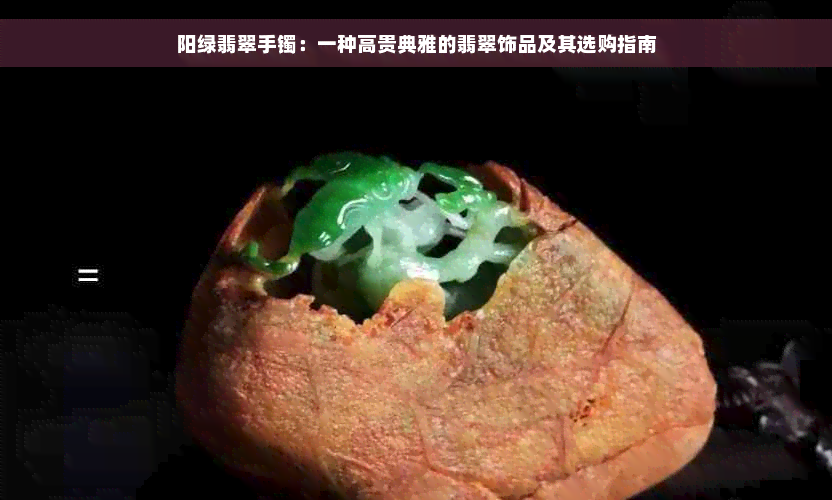 阳绿翡翠手镯：一种高贵典雅的翡翠饰品及其选购指南