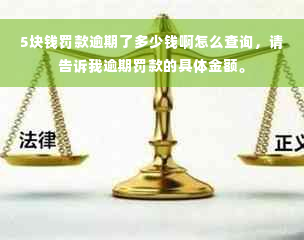 5块钱罚款逾期了多少钱啊怎么查询，请告诉我逾期罚款的具体金额。