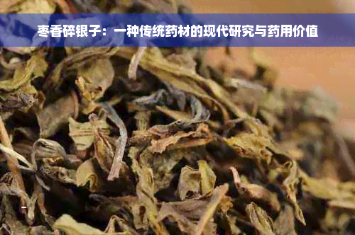 枣香碎银子：一种传统药材的现代研究与药用价值