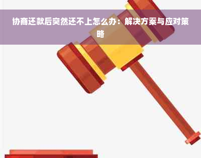 协商还款后突然还不上怎么办：解决方案与应对策略