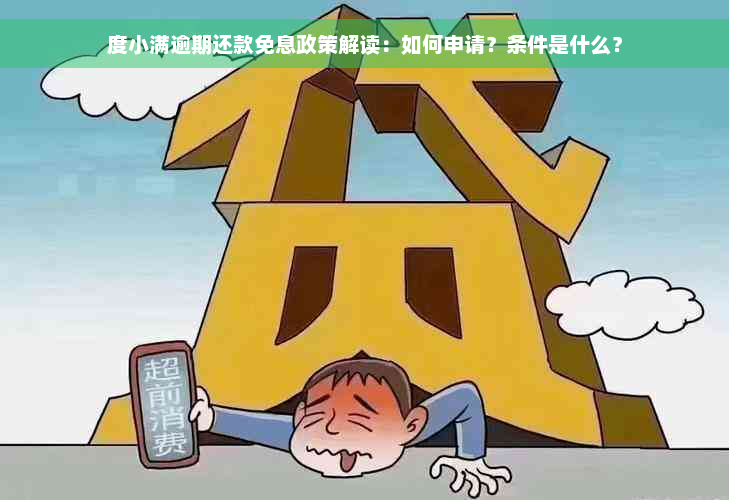 度小满逾期还款免息政策解读：如何申请？条件是什么？