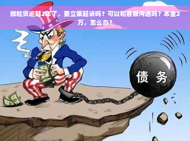 微粒贷逾期2年了，要立案起诉吗？可以和客服沟通吗？本金2万，怎么办？