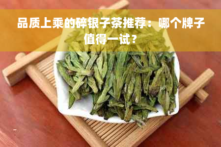 品质上乘的碎银子茶推荐：哪个牌子值得一试？