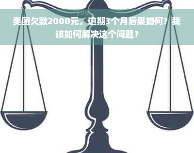 美团欠款2000元，逾期3个月后果如何？我该如何解决这个问题？