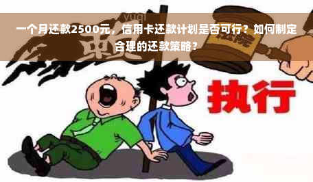 一个月还款2500元，信用卡还款计划是否可行？如何制定合理的还款策略？