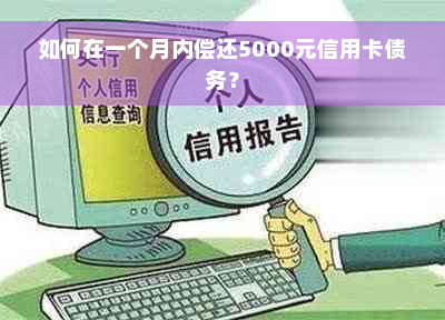 如何在一个月内偿还5000元信用卡债务？