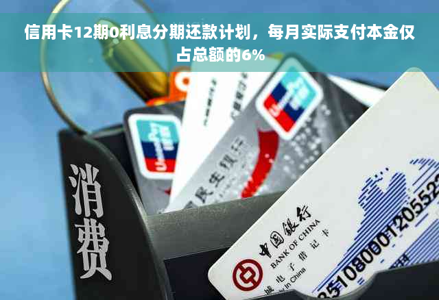 信用卡12期0利息分期还款计划，每月实际支付本金仅占总额的6%