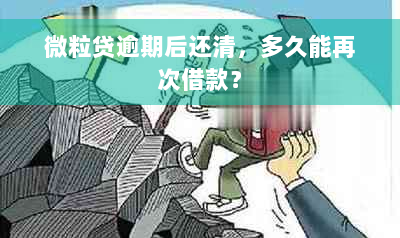 微粒贷逾期后还清，多久能再次借款？