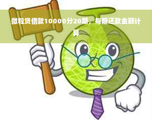 微粒贷借款10000分20期，每期还款金额计算