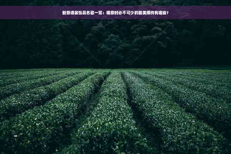 新茶道装饰品名称一览：喝茶时必不可少的精美摆件有哪些？