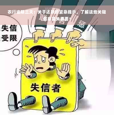 农行逾期三天：关于还款的紧急提示，了解这些关键信息至关重要！