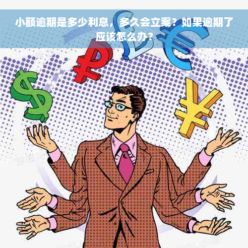 小额逾期是多少利息，多久会立案？如果逾期了应该怎么办？