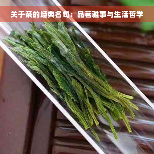 关于茶的经典名句：品茗雅事与生活哲学