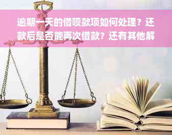 逾期一天的借呗款项如何处理？还款后是否能再次借款？还有其他解决方案吗？