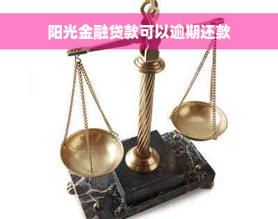 阳光金融贷款可以逾期还款